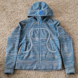 Lululemon Blue stripes Scuba Hoodie Wee are from Space Size 8